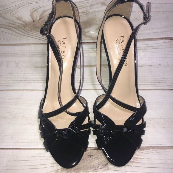 Talbots Shoes - Talbots Getty Black Patent Leather Heel-Size 6B
